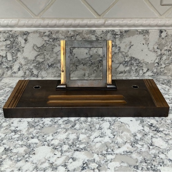Clock Fountain Pen Desk Set Base - Picture 1 of 2